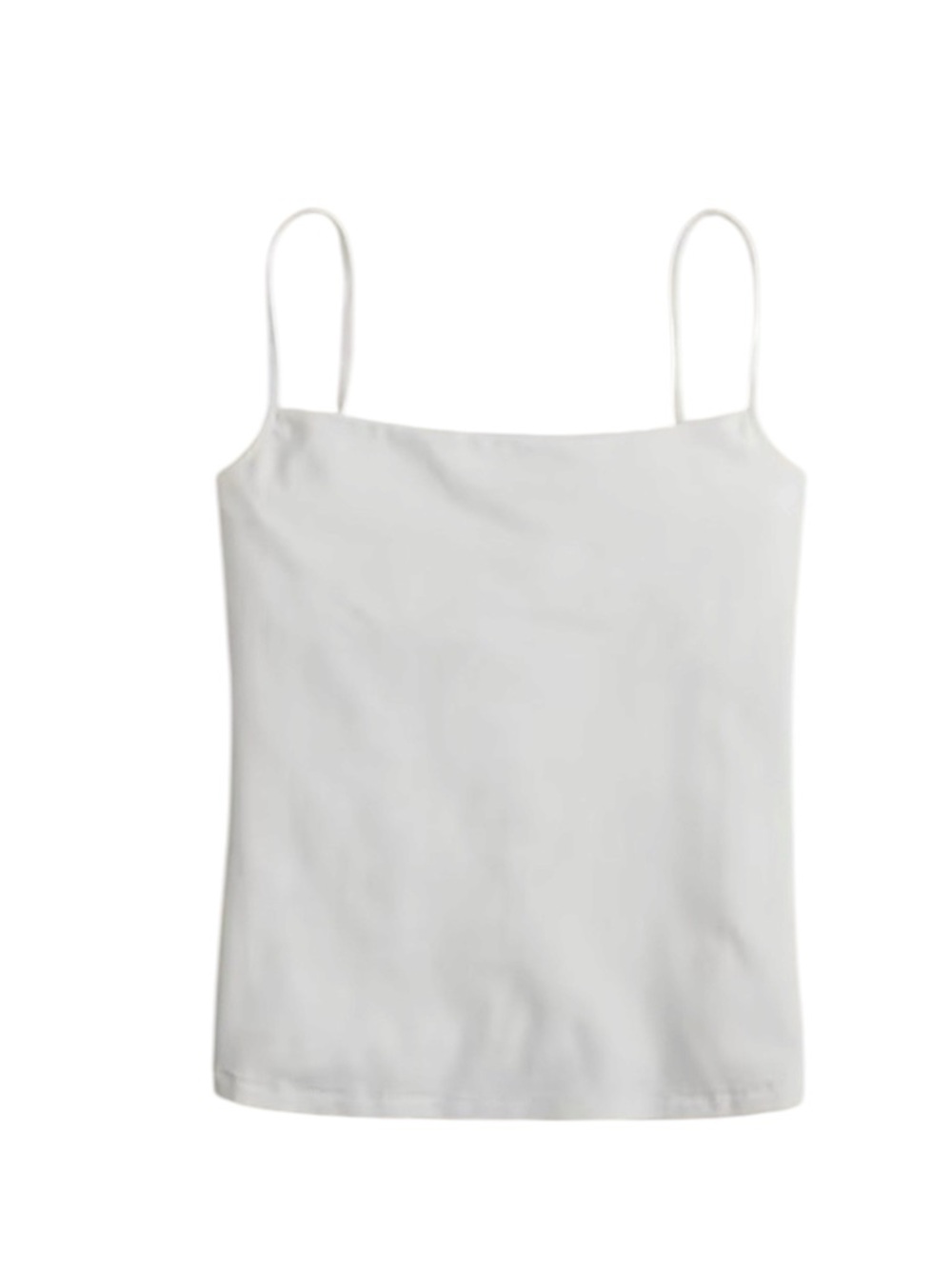 J Crew White Medium Stretch Cotton Shelf Bra Tank Top Cami Womens Size XS